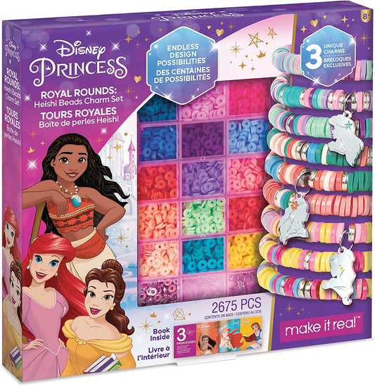 Make It Real Disney Princess Royal Rounds Heishi Beads Charm Set